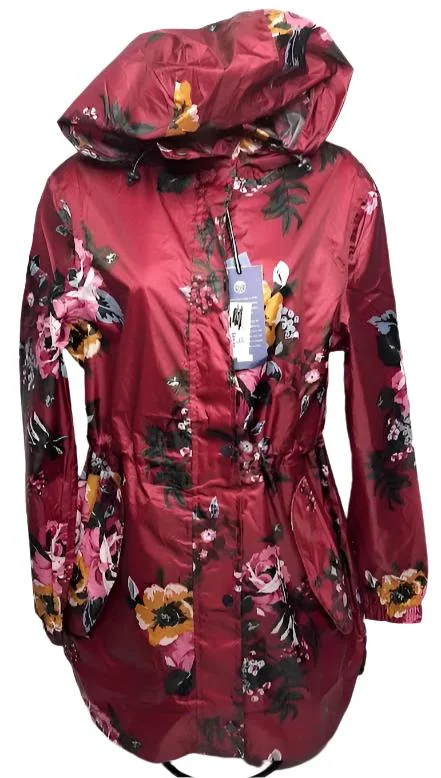 Rain Coat - Maroon Floral