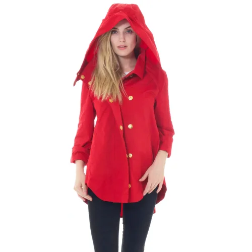 Rain coat, Wind breaker water resistant -  RED  Savina