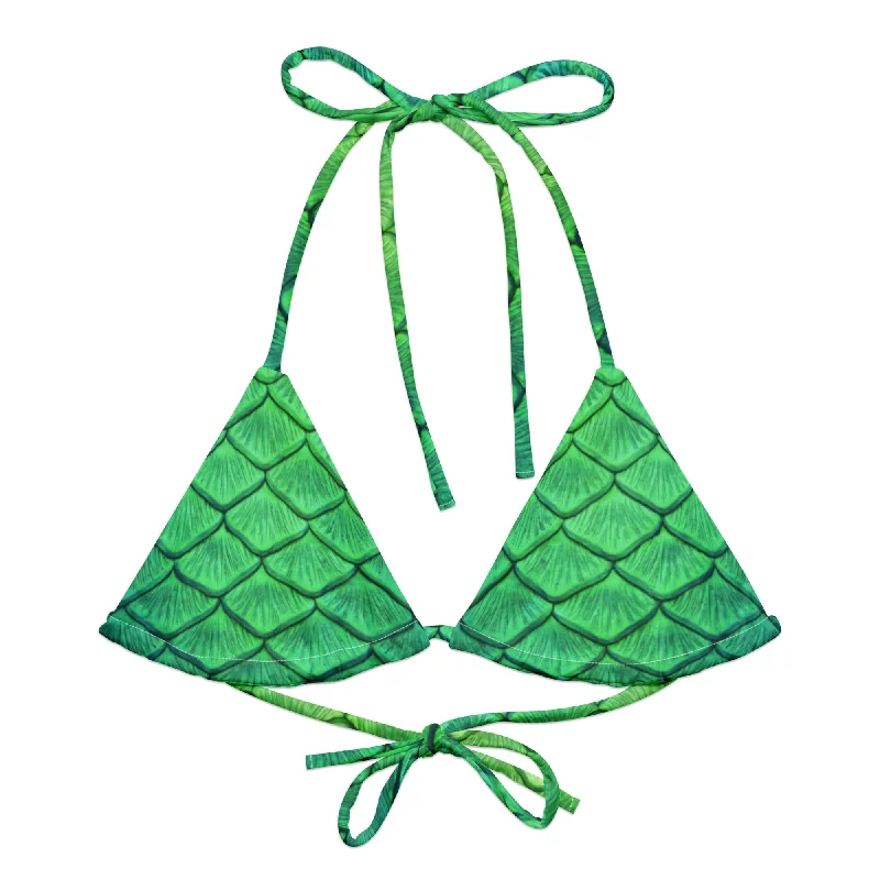 Shoal Green Recycled String Bikini Top