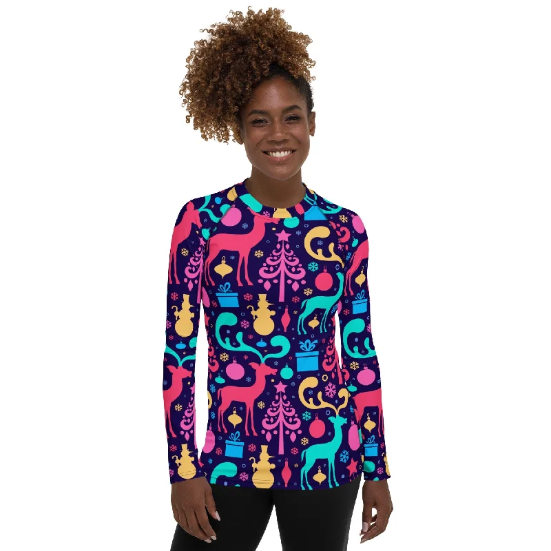 Colorful Christmas Rash Guard