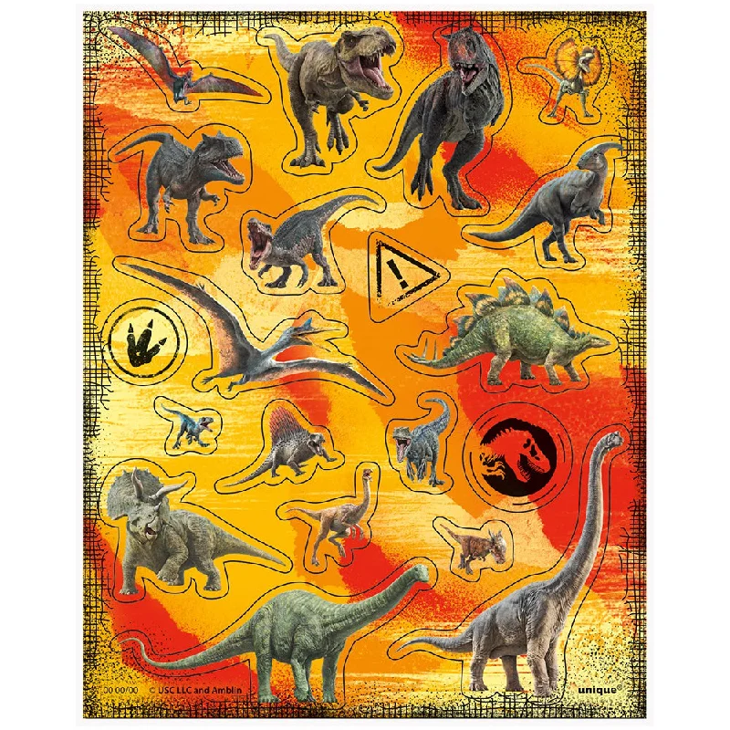 JURASSIC WORLD 3 STICKER SHEET (4 PK)