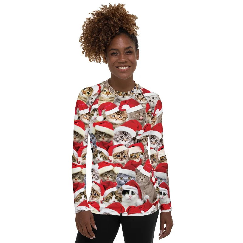 Christmas Cat Rash Guard