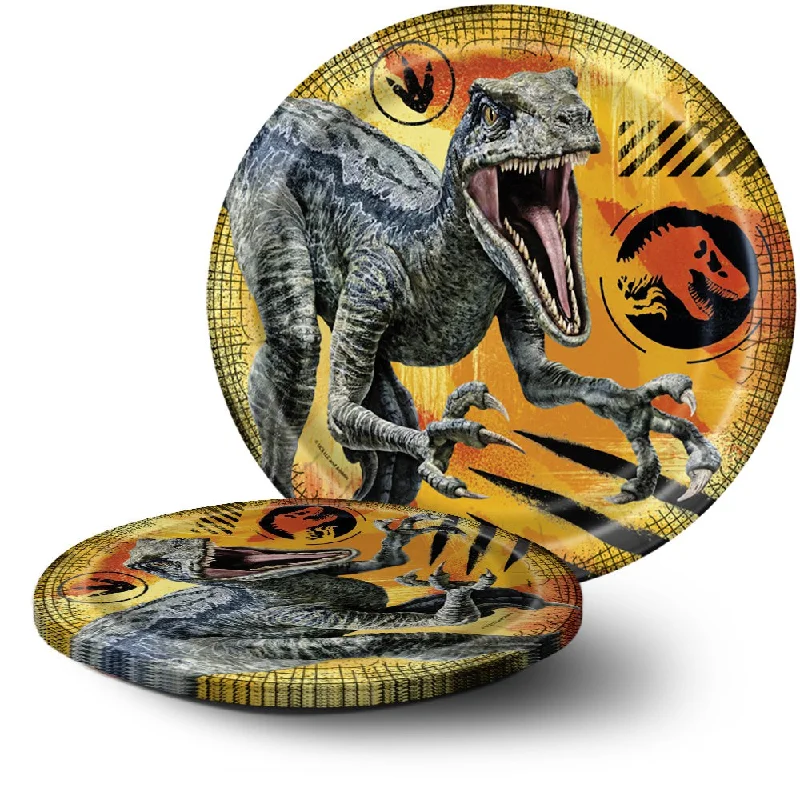 9 inch JURASSIC WORLD 3 ROUND DINNER PLATES (8 PK)