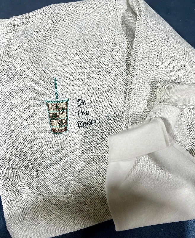 On The Rocks Embroidered Crew