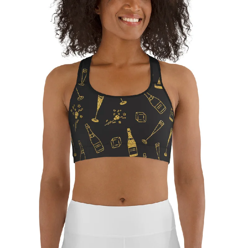 New Year Celebration Sports Bra