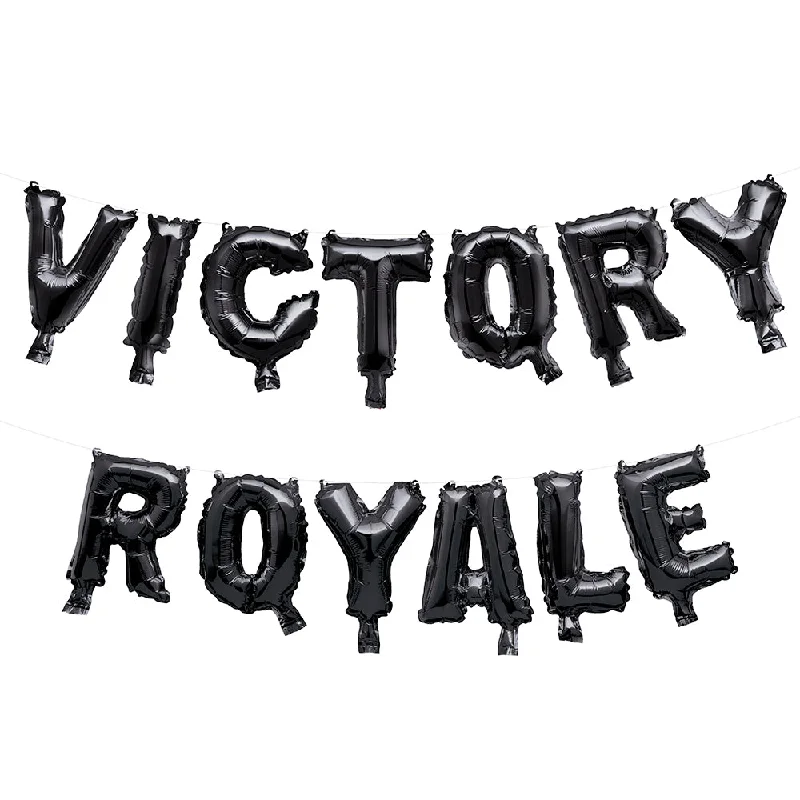 FORTNITE VICTORY ROYALE FOIL LETTER BALLOON BANNER (AIR-FILL ONLY)