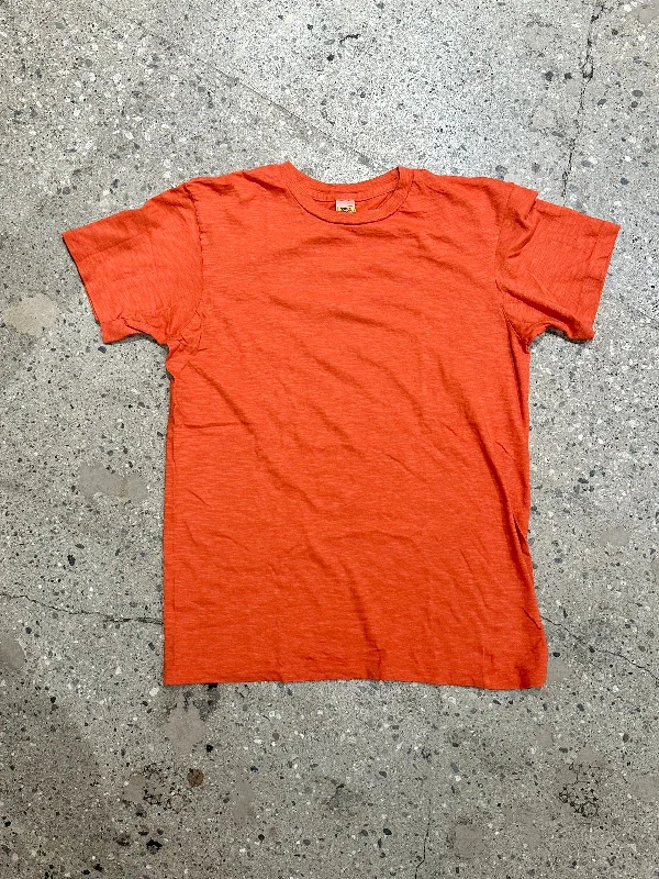 Velva Sheen Deep Orange Rolled T-Shirt