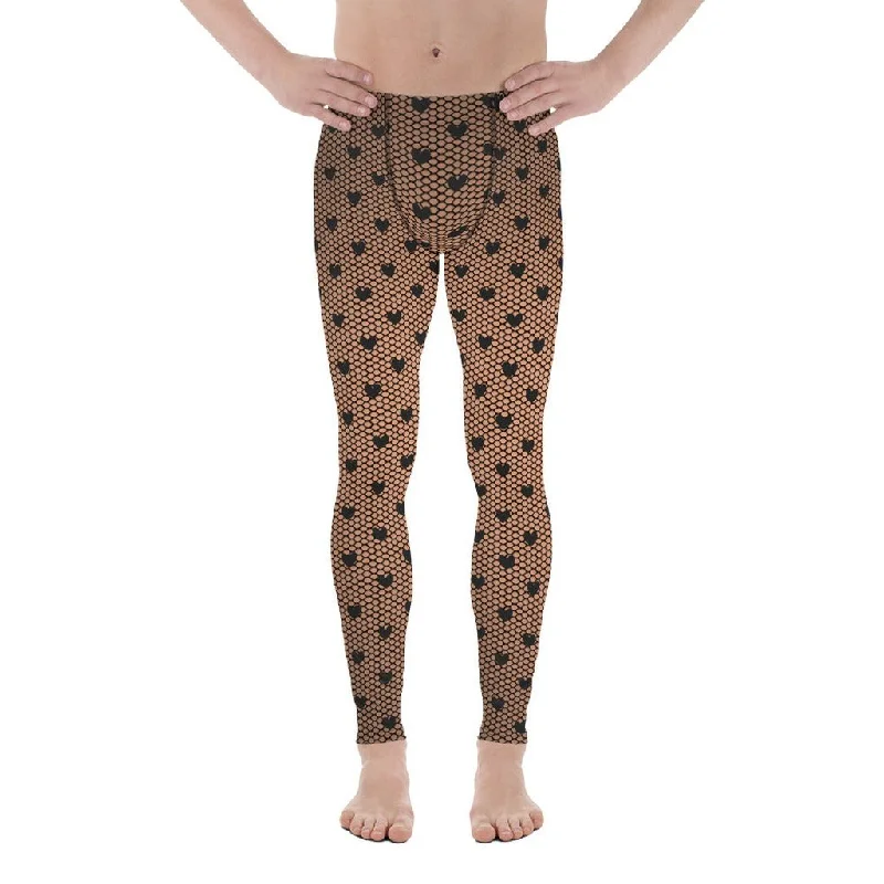 Fishnet Tights Print Men's Leggings