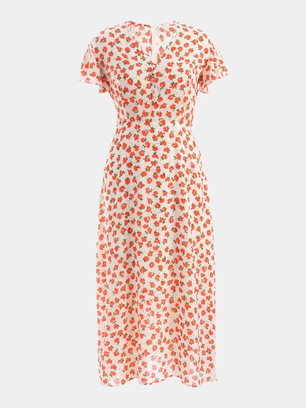 Midsize French Flair Vintage FLoral Dress