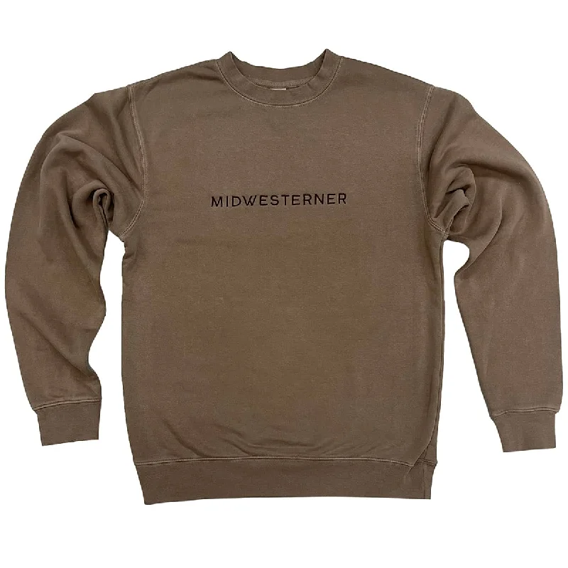 Midwesterner Embroidered Sweatshirt (Brown)