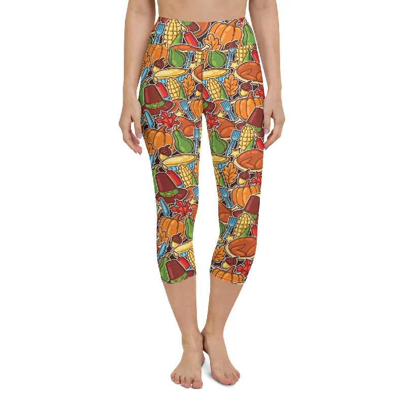 Thanksgiving Celebration Yoga Capris