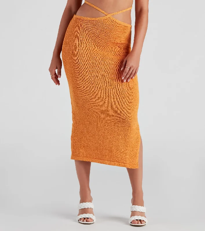 Sunset Beauty Cutout Midi Skirt