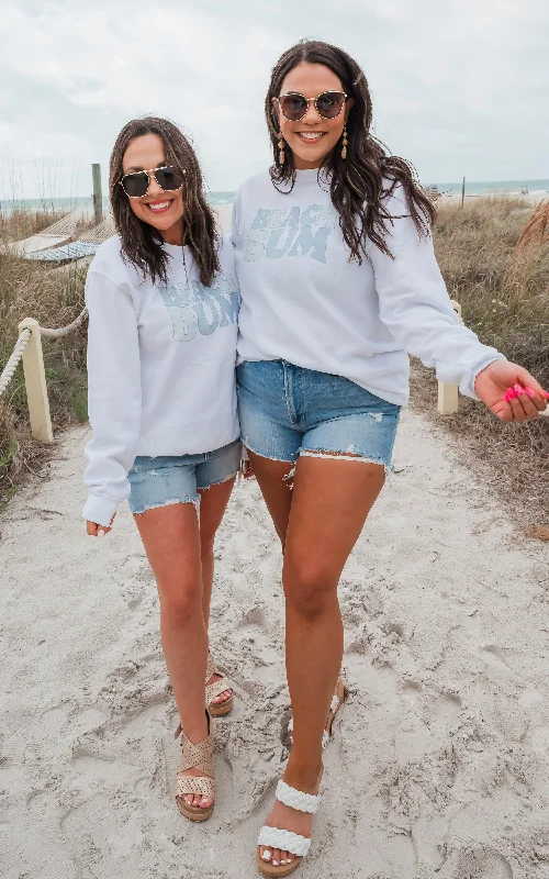 Ombre Beach Bum Sweatshirt Crewneck Sweatshirt