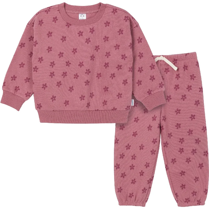 2-Piece Baby & Toddler Girls Daisies Sweatshirt & Pant Set