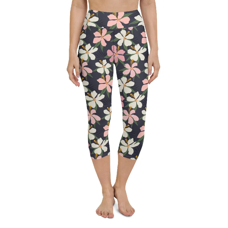 Floral Artwork Yoga Capris