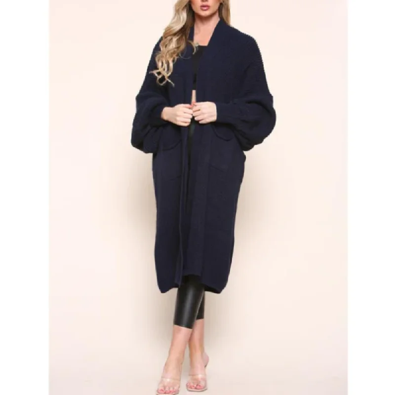 MRK Luxe Khloe Balloon Sleeve Maxi Cardigan