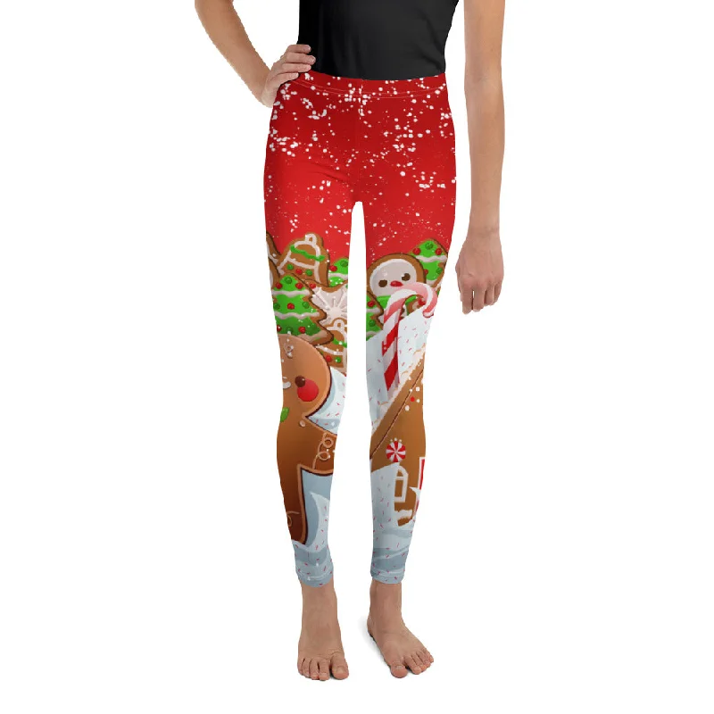 Gingerbread Man Youth Leggings