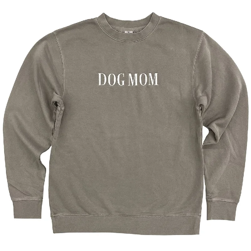 Dog Mom Embroidered Sweatshirt