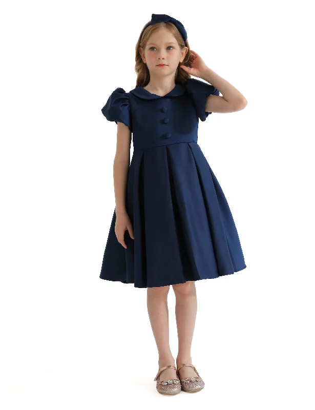 Navy Barrymore Teacup Button Dress