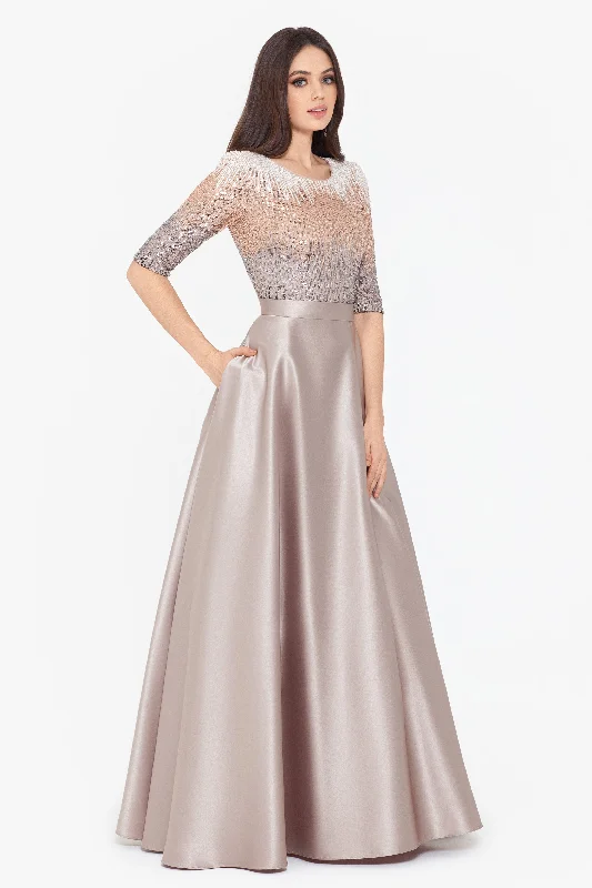 "Quinn" Embellished Sequin Ballgown