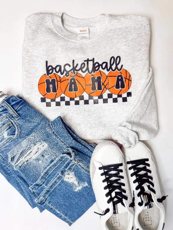 Check Your Basketball Mama Graphic Crewneck Sweatshirt