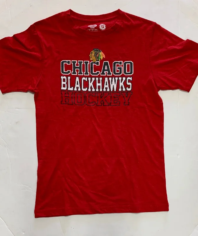 Chicago Blackhawks Hockey Adult Concept Sports Small Logo Shirt