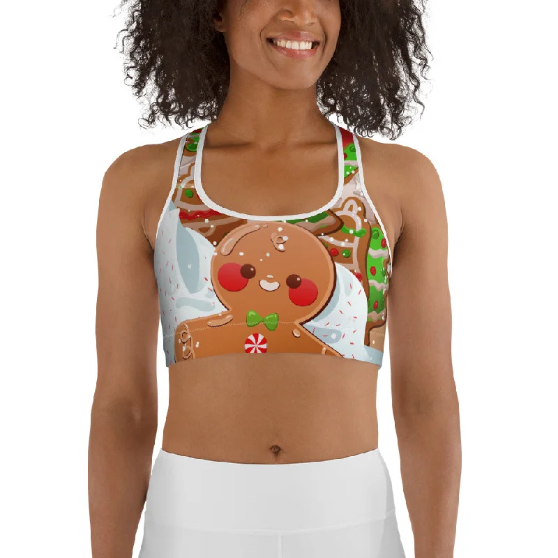 Gingerbread Man Sports Bra