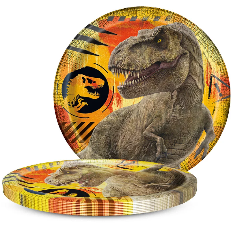 7 inch JURASSIC WORLD 3 ROUND DESSERT PLATES (8 PK)