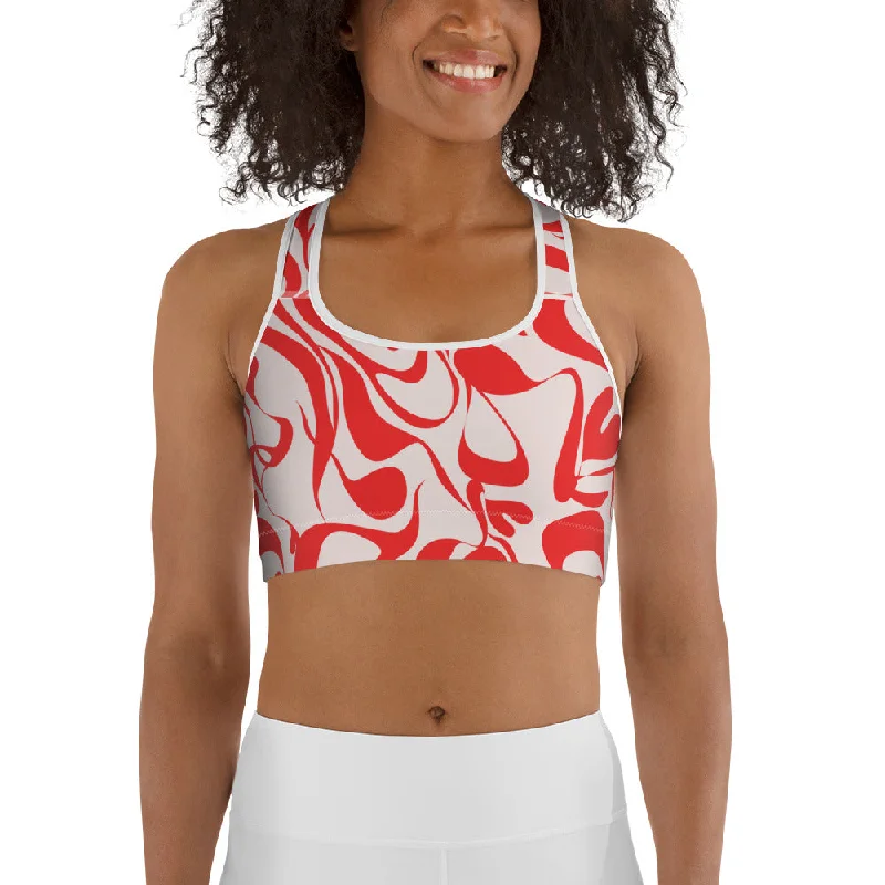 Heart Swirl Sports Bra