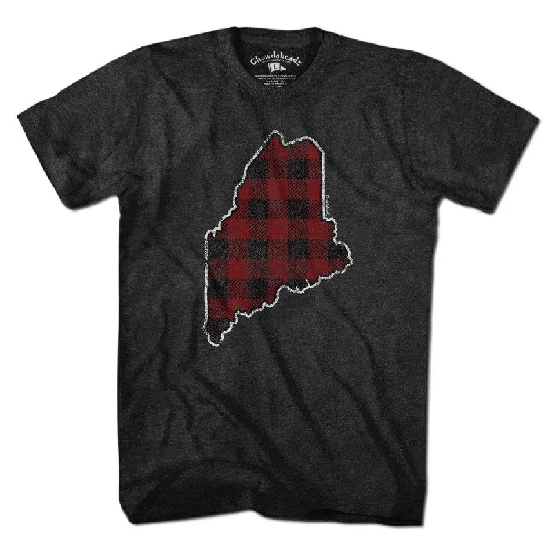 Buffalo Plaid Maine T-Shirt