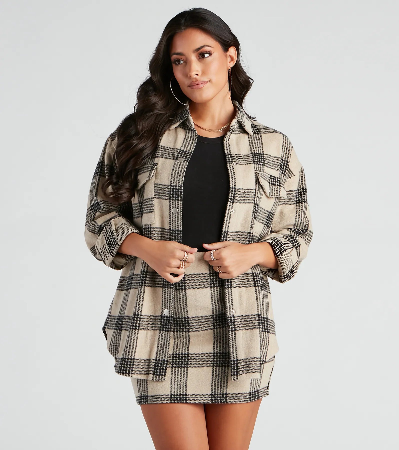 Forever In Plaid Woven Shacket