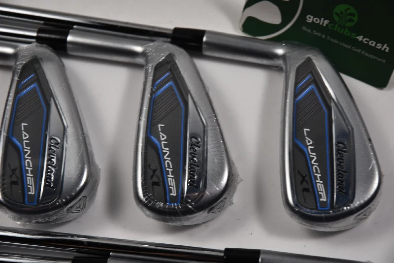 Left Hand Cleveland Launcher XL Irons / 4-PW+DW / Stiff Flex Elevate MPH 95 Shafts