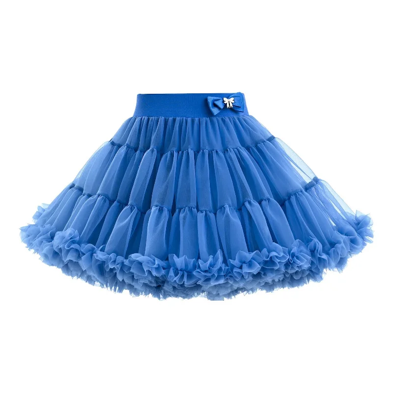 Blue Bow Tulle Skirt