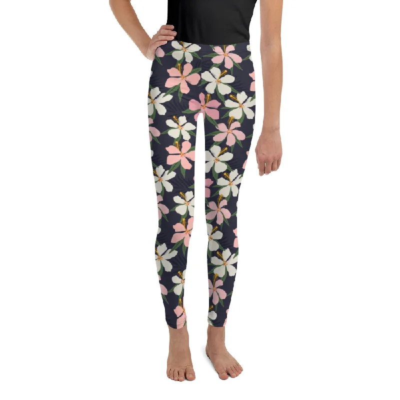 Floral Artwork Youth Leggings