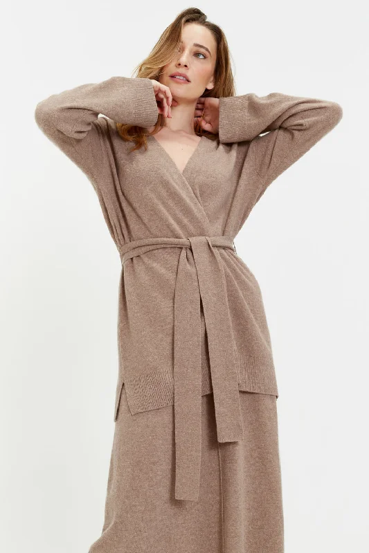 Hazel Wool-Cashmere Belted Cardigan