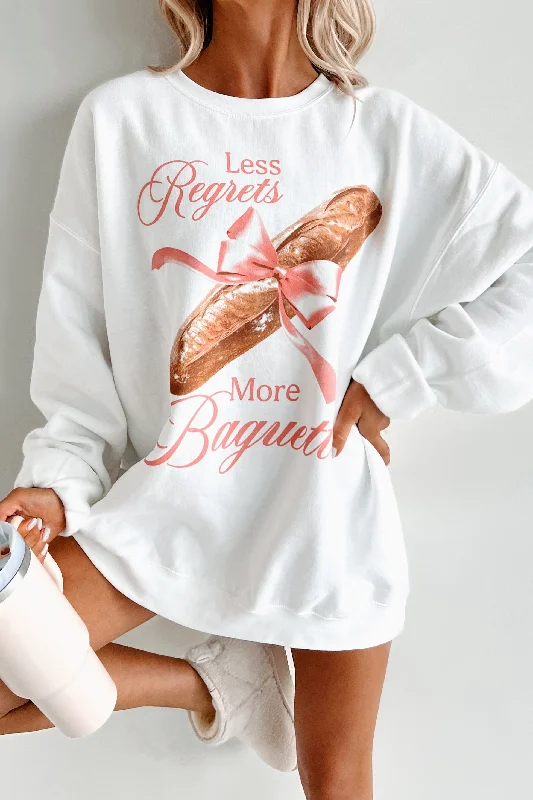 "More Baguettes" Graphic Sweatshirt (White)