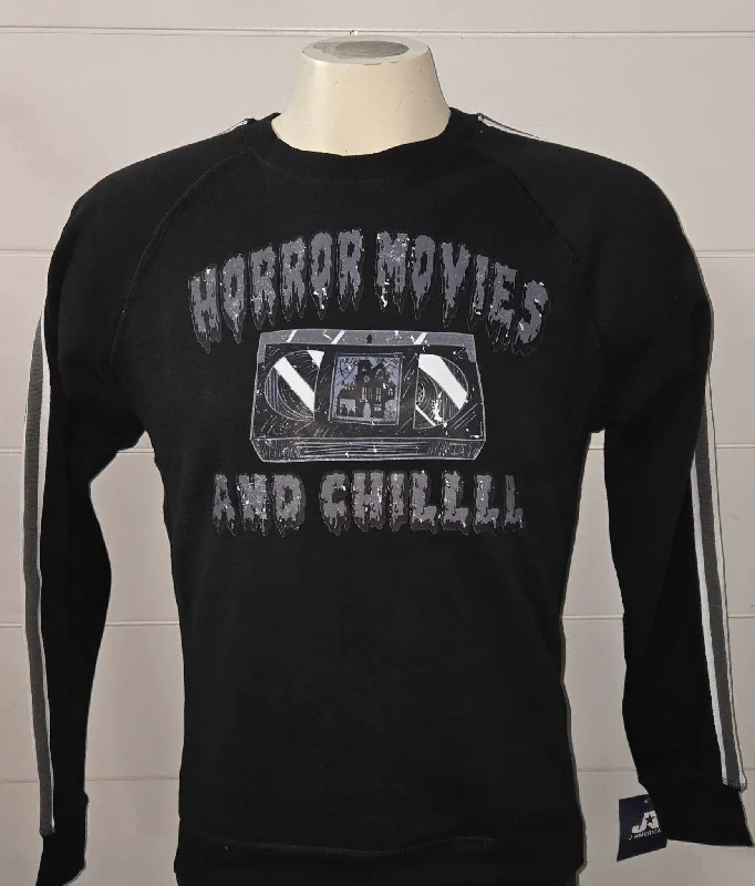 Horror Movies & Chill Fleece Graphic Sweatshirt - FINAL SALE