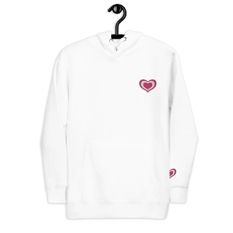 Lovely Heart Embroidery Hoodie