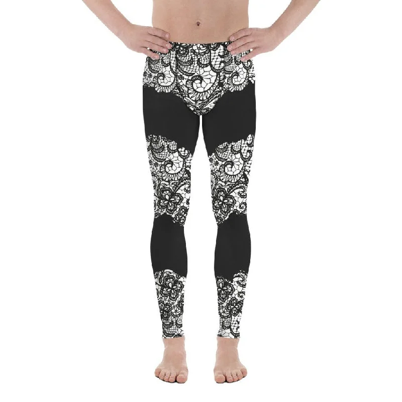 Lace Cut Out Men's Leggings