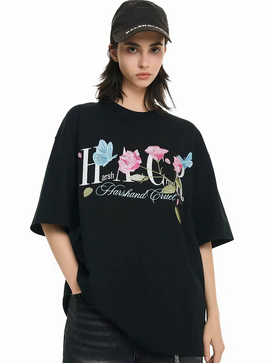 Rose Graphic Short-Sleeve T-shirt