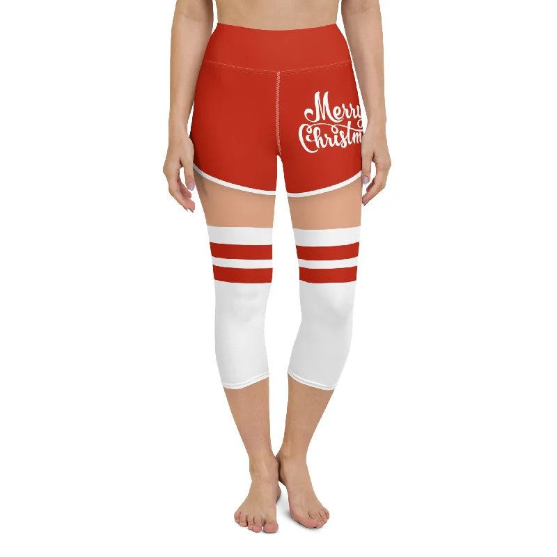 Christmas Shorts Yoga Capris