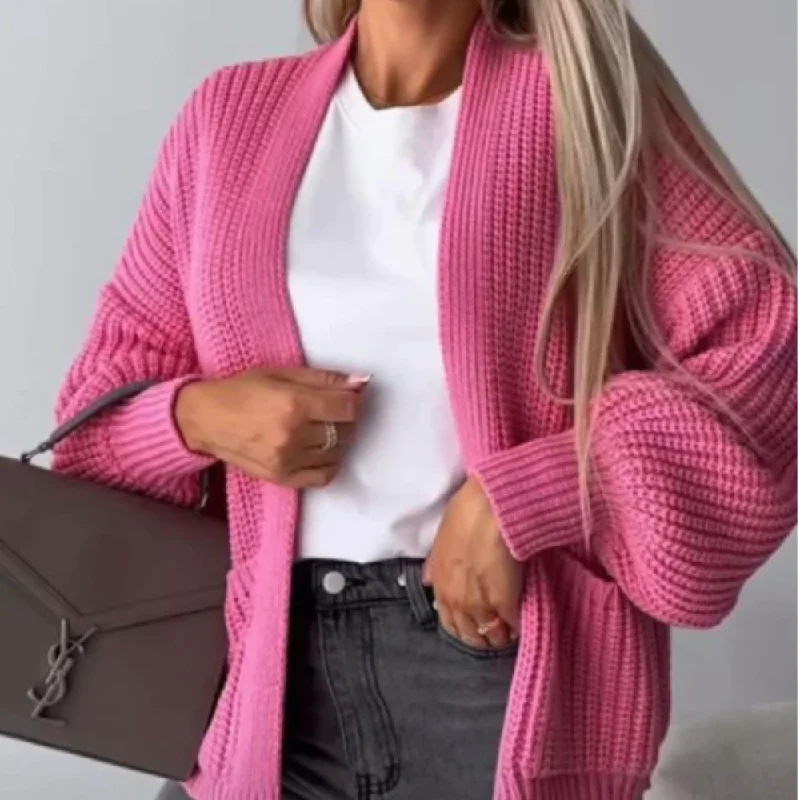 Stella Crop Balloon Sleeve Cardigan