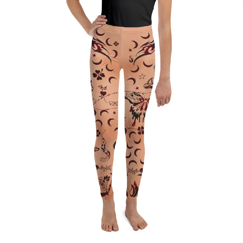 Tattoo Inspired Youth Leggings