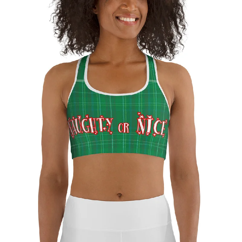 Naughty or Nice Sports Bra