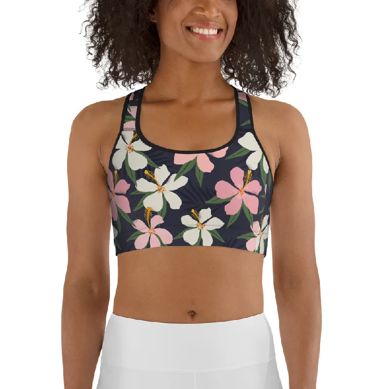 Floral Artwork Sports Bra