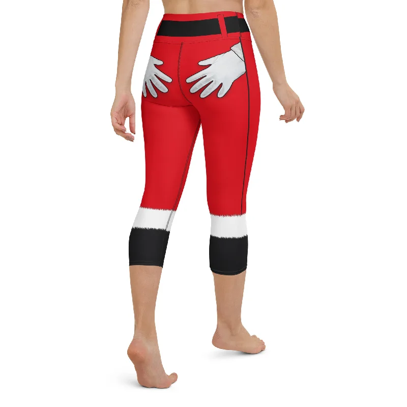 Naughty Santa Outfit Yoga Capris