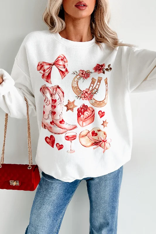 Country Kind Of Love Western Graphic Sweatshirt (Cream)