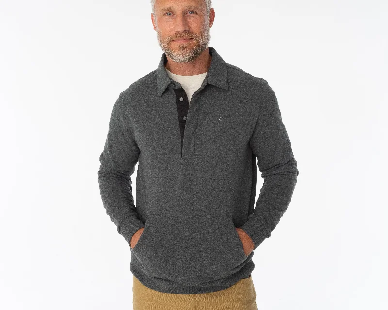 Collared Sweatshirt - Heather Charcoal