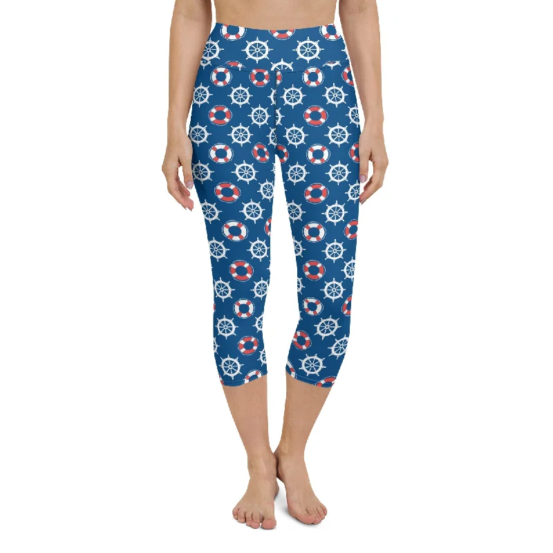 Nautical Yoga Capris