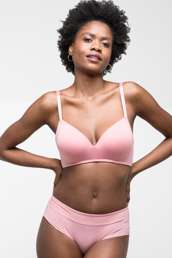 Padded Wire Free Bra Pink